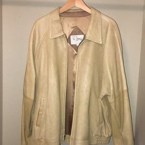 Vintage beautiful tan leather jacket.
